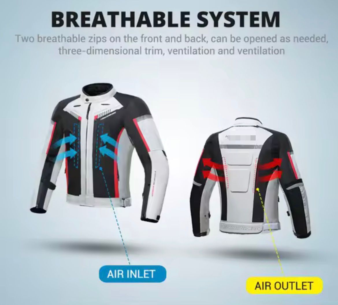 Veste de Moto Imperméable et Coupe-Vent Ghost Rider Blanche