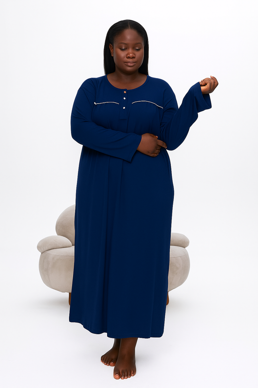 Pyjamas robe manche longue coton 100%