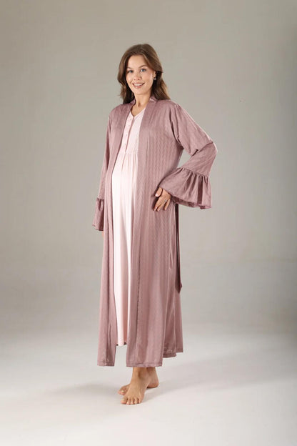 Ensemble robe 2pcs saumon rose